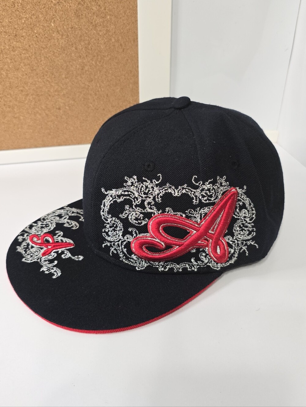 Pit Bull Fitted Style Cap in Black with Red Accents